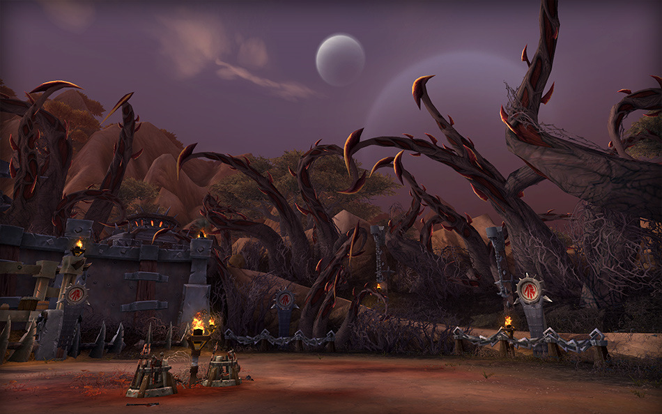 Spires of Arak environment screenshot from World of Warcraft: Warlords of Draenor.